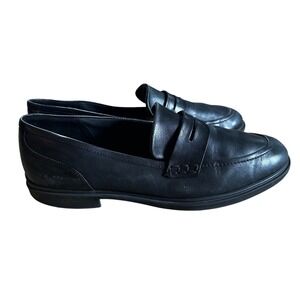 ECCO Black Leather Penny Loafers Women's EU 41